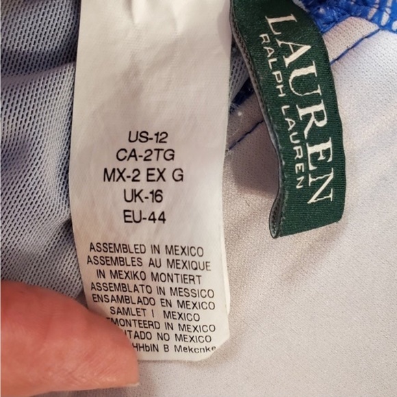 Lauren Ralph Lauren Royal Blue Halter Swimsuit 12 - Picture 4 of 5